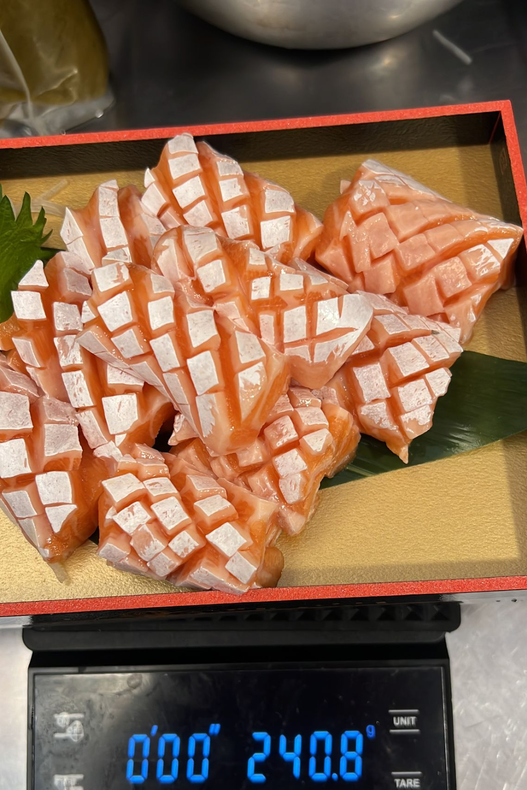 Salmon Belly Sashimi (Sake Harasu)